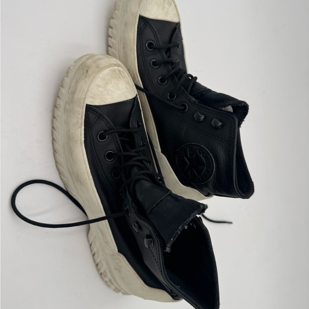 Black and White High-Top Sneakers